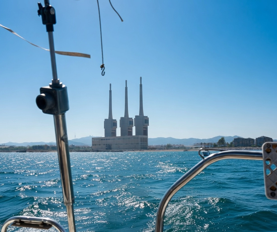 Group of people enjoying a luxury sailing trip near the city at sunset