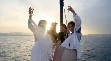 Sunset on a Sailboat